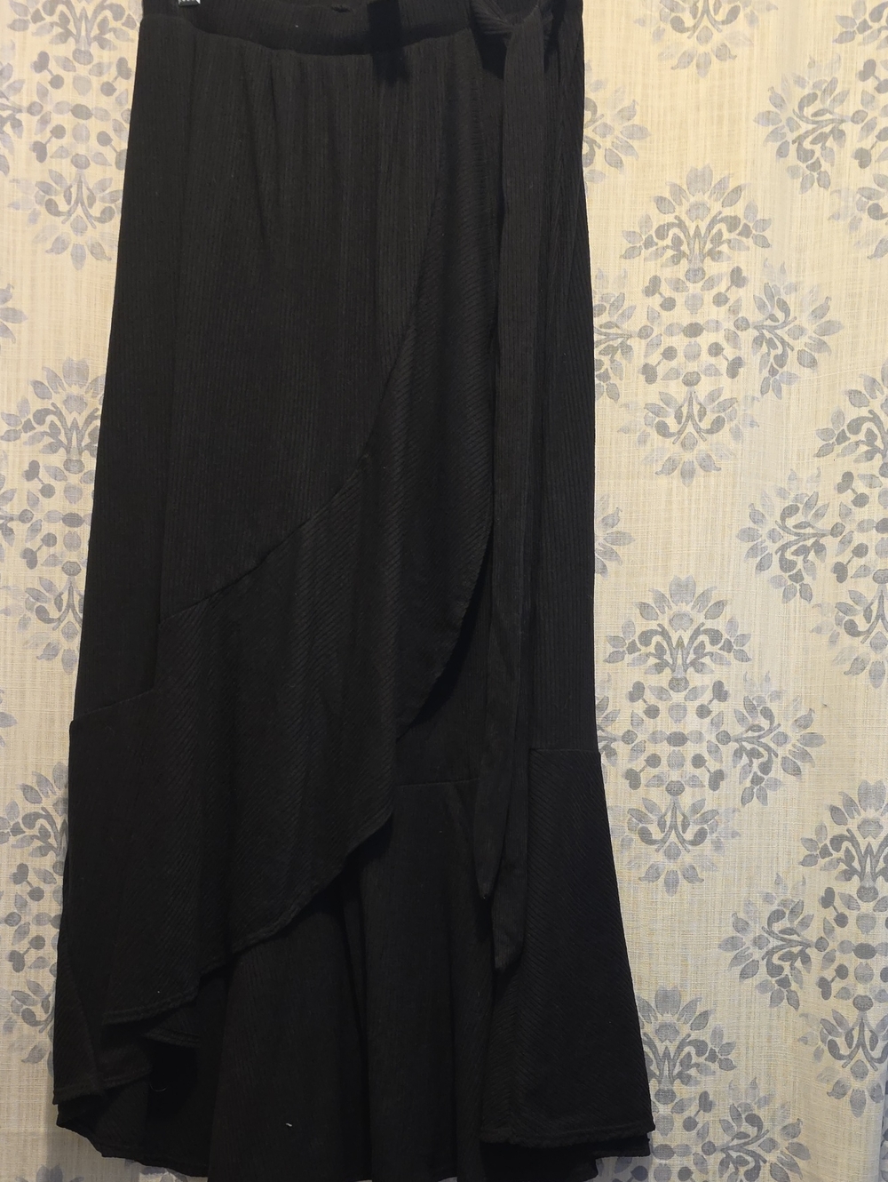 Go Couture Black High-Low Asymmetrical Layered Skirt